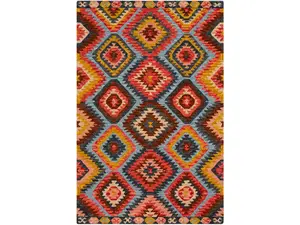 Livabliss DNA1011-1616 18 in. Dena Area Rug, Garnet