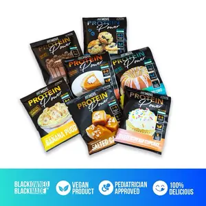 Just Move Protein Sample 7 Pack - Vegan (Plant Based) Organic, Dairy Free, Soy Free, Gluten Free, Keto, Peanut Free, 20g -22g Protein, Low Carb, Non GMO supplements fitness dietary supplement post-workout recovery Edible Flavor Healthy Multi Flavors