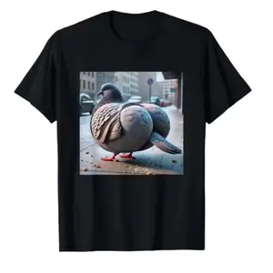 "Chonky Pigeon T-Shirt - Funny Oversized Bird Meme Tee"