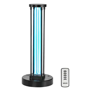 VEVOR 36W UVC UV Ozone Room Disinfection Lamp, 3-Gear Timer (30/60/120-Minute), Remote Control, ABS Plastic Build, 400 sqft Coverage for Living Room, Bedroom