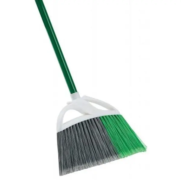 212 MAIN Large Precision Cleaning Broom - 12" Large Sweep Surface, Steel Handle, Synthetic Resin Head, 74 Tufts, 2 Color Bands, Handheld Home Care Cleaning Tool, Manual Sweeper Broom