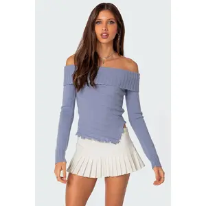 Sonya Fold Over Knit Top