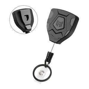 MNGARISTA Heavy Duty Retractable Keychain with Belt Clip, ID Badge Reel Key Chain, Badge Holder with 31.5' Steel Cord and Key Ring, 9.0oz