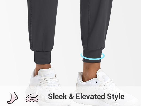 [Clearance] G Gradual Women's High Waisted Tapered Joggers - Athletic Sweatpants with Zip Pockets, Drawstring for Workout, Lounge, Workout Wear, Fitted, Training Jogger Trousers, Drawstring Sports Pants