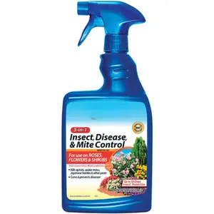 3-In-1 Insect, Disease and Mite Control, Fungicide, Ready-to-Use, 24 oz