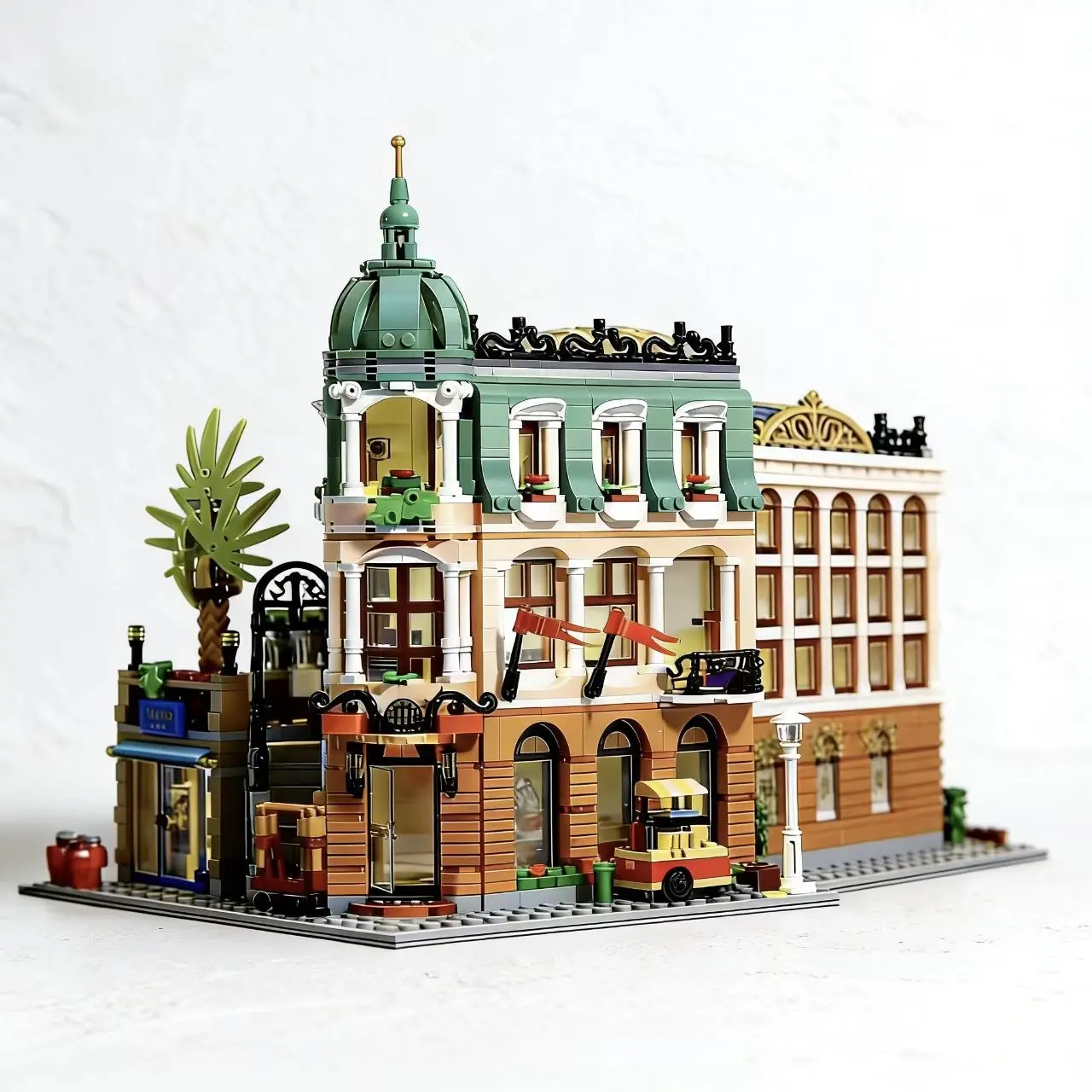 Hotel Street Scene Building Blocks Set, Construction Blocks, Assembly Bricks, DIY Assembly Educational Toy, Creative Playset for Ages 14+, Perfect for Christmas Gifts, Building Blocks Model
