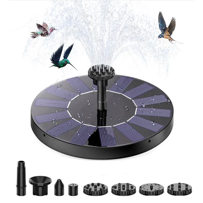 Solar Bird Bath Fountain with Upgraded Panel Solar Water Fountain for Bird Bath Ponds Garden Fish Tank and Outdoor