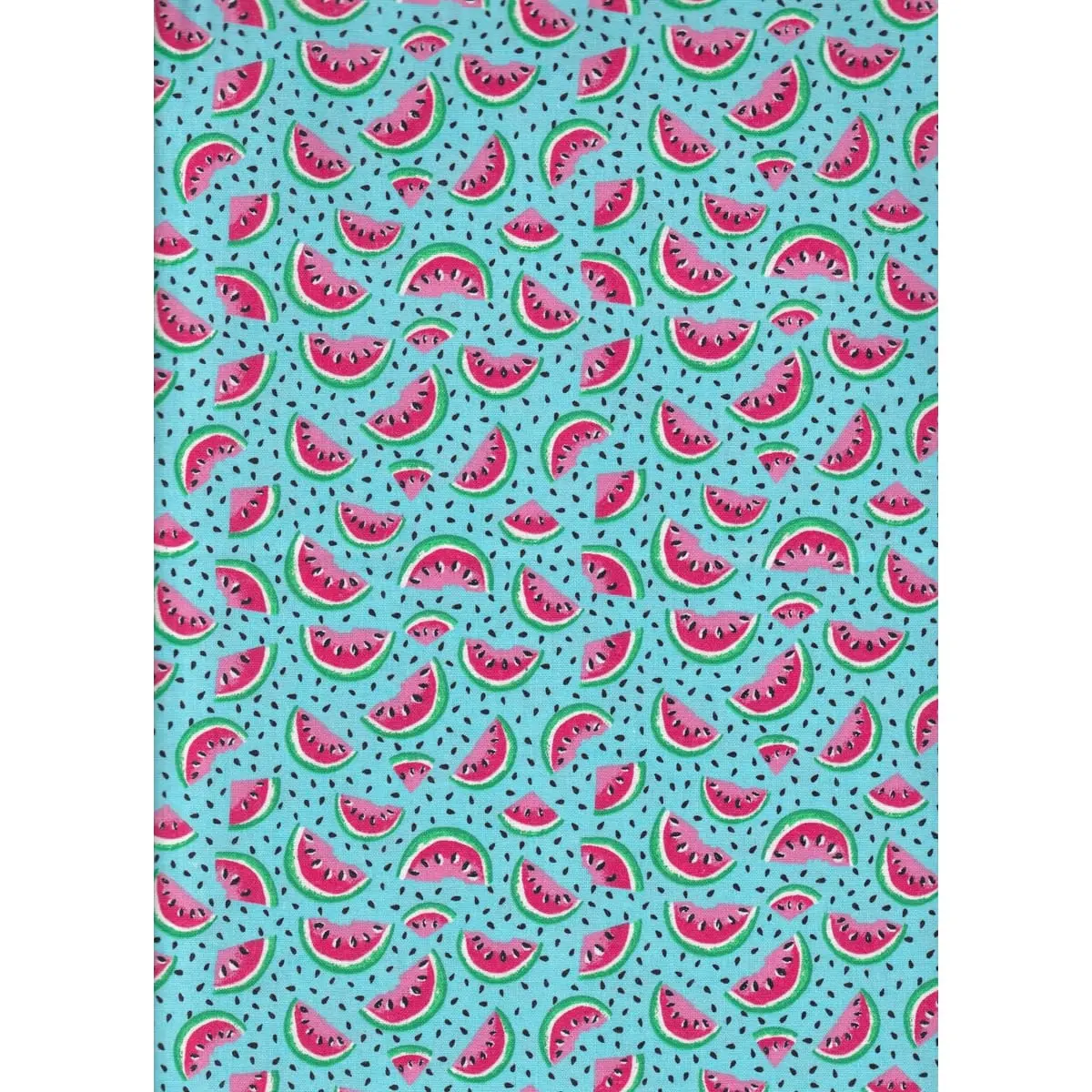 Watermelon Print Aqua Blue Quilting Cotton Fabric, Fabric Traditions, 0.5 yd, Sewing & Soft Furnishings Supply