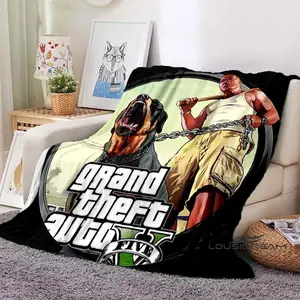 New 3DG-Grand Theft Auto-Soft and Skin-friendly Flannel Warm Blanket, Beautiful Home Travel Blanket, Birthday Gift, Vice City