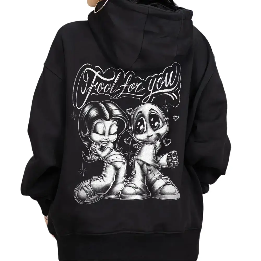 Fool  You Chicano Clothing, Chicana Art, Cholo Chola outfit Cotton Fabric Menswear Casual, Streetwear hoodie T-Shirt S-3XL