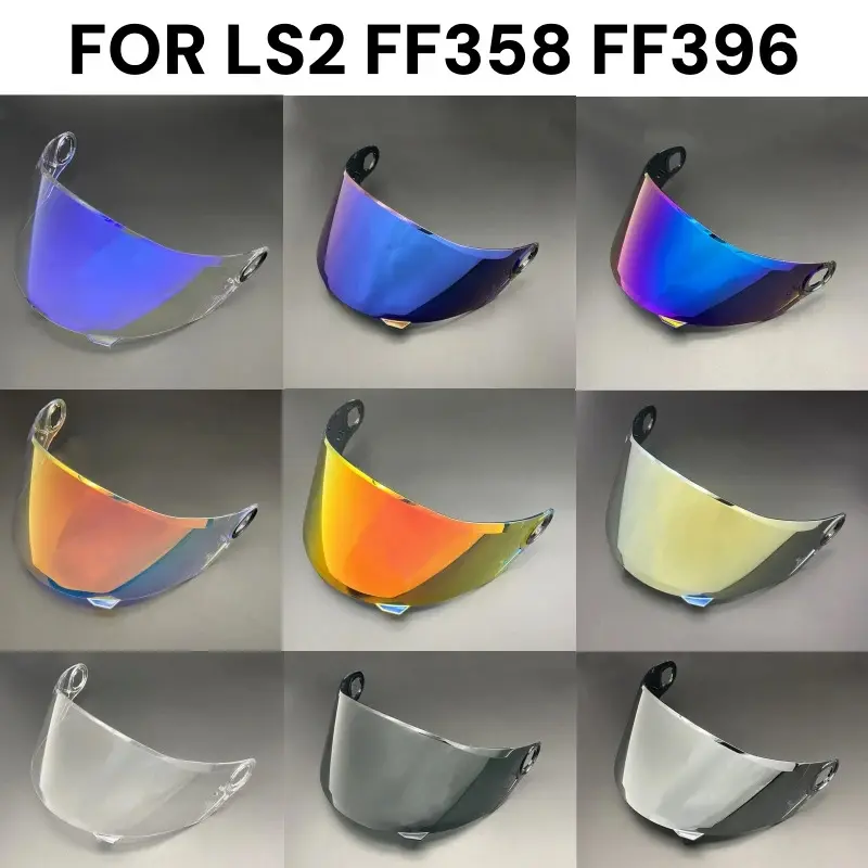 LS2 1-Piece Unisex PC Visor Kit - Anti-UV, Fog-Resistant, Scratch-Resistant Revo Blue Replacement Shield Lens for LS2 FF358, FF396 Full Face Motorcycle Helmets (Day Use Only)