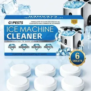 Nugget lce Maker Cleaner Tablets 6-Pack, Universal Descaling Solution for All lce Machines, Nickel-SafeScale Remover for Countertop lce Makers, Professional lce Machine Cleaner for Better Performance