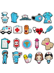 Cute Nurse Themed Shoe Charm, Fashionable Shoes Decorations for Women & Girls, Shoes Accessories for Clogs, Sneaker, Footwear Shoes Decorations