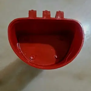 10Pack! hanging Bebederos/Comederos Media Luna-Half Moon Feeders Water Dispensers 10pk Red Plastic Pet Feeding Bowls