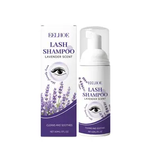 EELHOE Lash Shampoo Lavender Soothing Hydrating Moisturizing Gentle Eye Makeup Cleansing Mousse