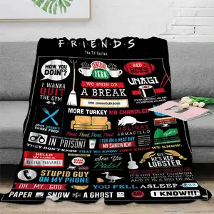 Friends TV Show Flannel Blanket For Kids Adult Girls Gift Picnic Travel Bed Throw Blanket Applicable All Season Suitable for beds and sofas can also be given as a gift