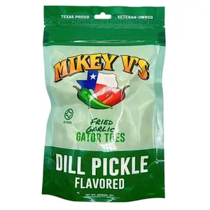 Mikey V's Fried Garlic (11 Flavors) "Gator Toes" 3.9oz Bag, Dill Pickle, Garlic Parmesean, Ranch, Buffalo, BBQ, White Cheddar, Spicy, Jalapeno Cheddar, Moroccan, Chile Lime Snack Crispy Chips. EXTREMELY STRONG GARLIC FLAVOR!!!!