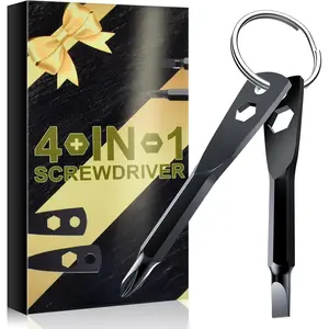 Fathers Day Ideal Gifts  Dad from Daughter Son Wife, Gifts  Men Him Boyfriend 4-in-1 Keychain Screwdriver Set with Phillips,Slotted and Hex Wrench, Anniversary Birthday Present Stocking Stuffers