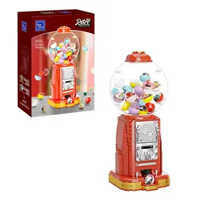 PANTASY Retro Gumball Machine Building Block Set, with 12 Micro Building Blocks and 12 Lucky Notes for Multiple Gameplay Desktop Collectible-Quality Classic Gumball Machine Assembly Blocks Kit, Christmas Gift (892 pcs) (85016)
