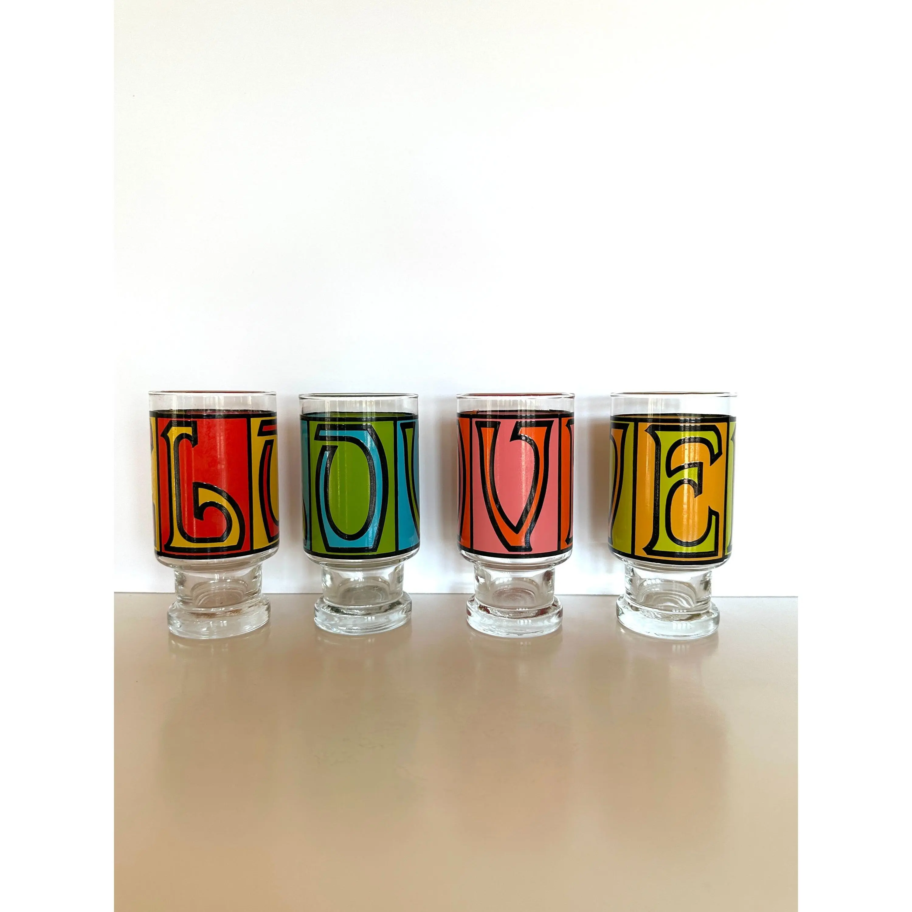 Love Glasses by Anchor Hocking 1970s