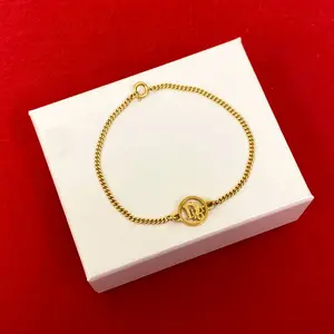Pre-owned Dior Brass Small Leather Goods Christian Bracelet