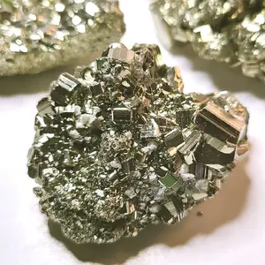 Natural Pyrite Crystal Clusters | Genuine Flashy Gold Pyrite, Iron Pyrite Crystals for Generating Abundance, Vitality, & EMF Protection