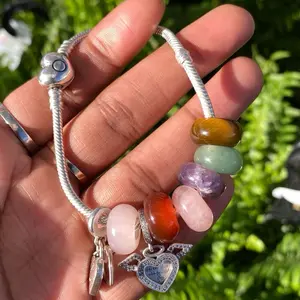 Crystal Charm Beads - Genuine Stone Spacer for Pandora Bracelet