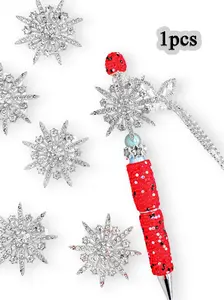 1pcs Creative Silver Color Snowflake Charm, DIY Gift for Handmade Jewelry, Phone Chain, Keychain, Indoor Decor, Car Hanging Ornament