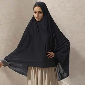 Women's High Stretch Hijab Muslim Arabian Long Milk Silk Purity Color Chiffon Hijab