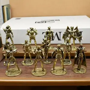 Brass Vintage Zodiac Figurines, Desktop Home Decor, Bookshelf Living Room Bedroom Ornament, Collectible Model, Creative Gift