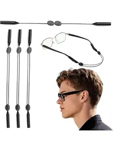 1pc Retractable glasses holder, sports strap, tailless glasses cord, adjustable glasses cord Anti-drop sports basketball glasses string, glasses lanyard, glasses anti-slip string