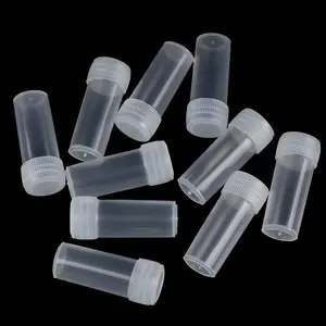 50pcs Plastic Bottles Plastic Container Storage Bottles Powder Dispensing Bottles Needle Empty Bottles for School Chemistry Supplies