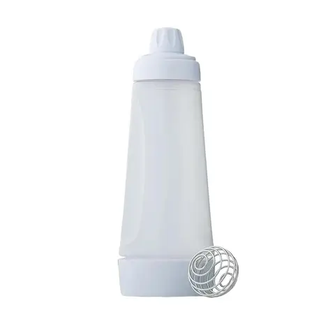 Ucraft Kitchen Pancake Batter Dispenser 2-in-1 Mixer Bottle with Stainless Steel Whisk Ball for Cupcakes Crepes & Muffins Durable Plastic Dishwasher Safe Easy Pour Design Bakeware
