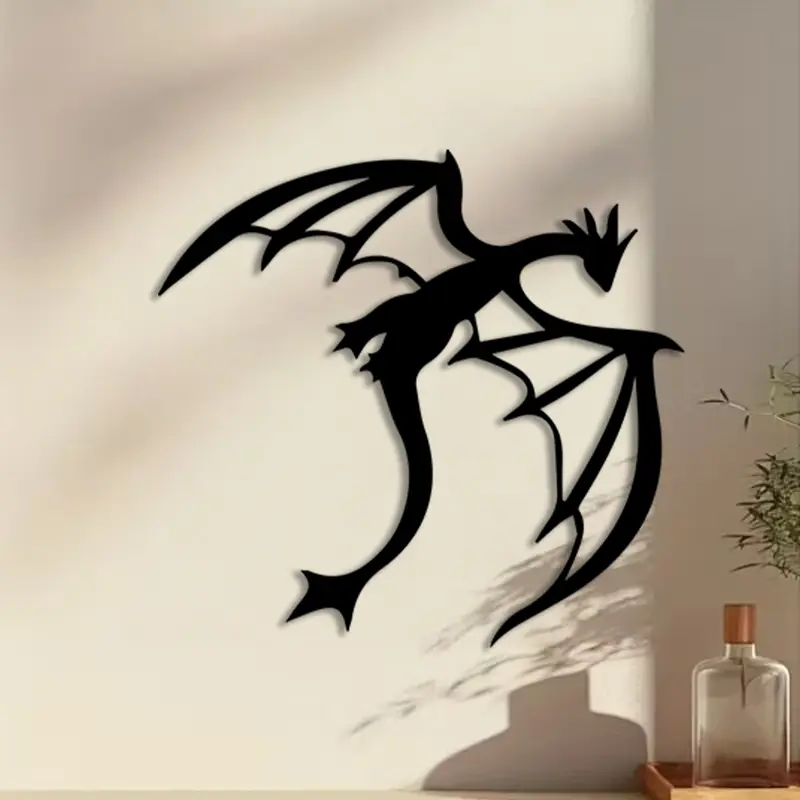 1pc Chinese Dragon Metal Wall Art, Chinese Dragon Statue Mural, Perfect for Man Cave Wall, Game Room Wall, Living Room Wall, Legendary Decor, Ideal Gift for Dragon Lovers, Steel Metal