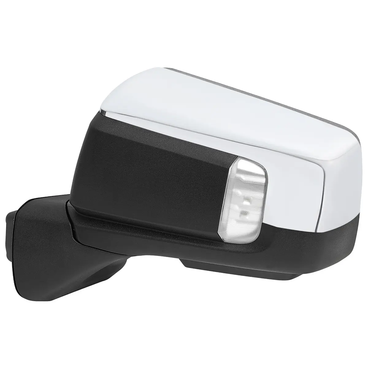 2019-2026 Chevrolet Silverado 1500 Chrome Power Adjustable, Auto-Fold, BSD & Heated Side Mirror w/ LED Puddle and Turn Signal Light - Driver Side Only