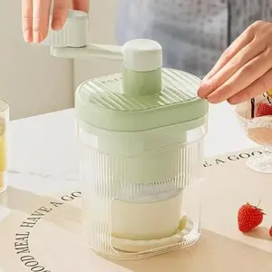 Manual Ice Maker for Home Use, Ice Cubes Maker, DIY Ice Cream Cone Tool, Handheld Juicer, Small Crushed Ice Machine, Street Vending Ice Crusher, Bar Accessories