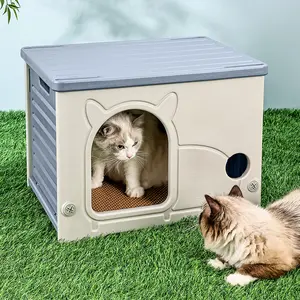 Cat Houses & Condos Rainproof Cats Outdoor Nest Four Seasons Cozy House for Small Pets Outdoor Kitten Nest