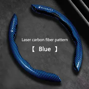 Carbon Fiber Car Steering Wheel Cover, Non-Slip Protector Sleeve for Maserati Models, Durable & Stylish Design