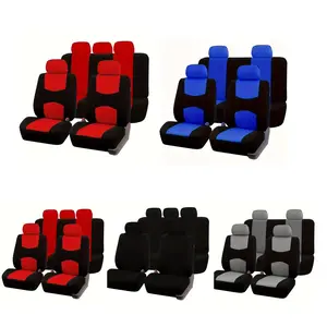 Universal Car Seat Covers Full Set, Luxurious breathable fabric Red Car Seat Covers Front Seats and Back Car Seat Protector, Luxury Comfort Automotive 5 Seat Covers All Season Fit for SUV,Sedan,Van, Airbag Compatible Elegance, Fit for Most Cars