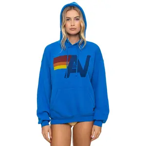 LOGO PULLOVER RELAXED HOODIE - ADVENTURE BLUE