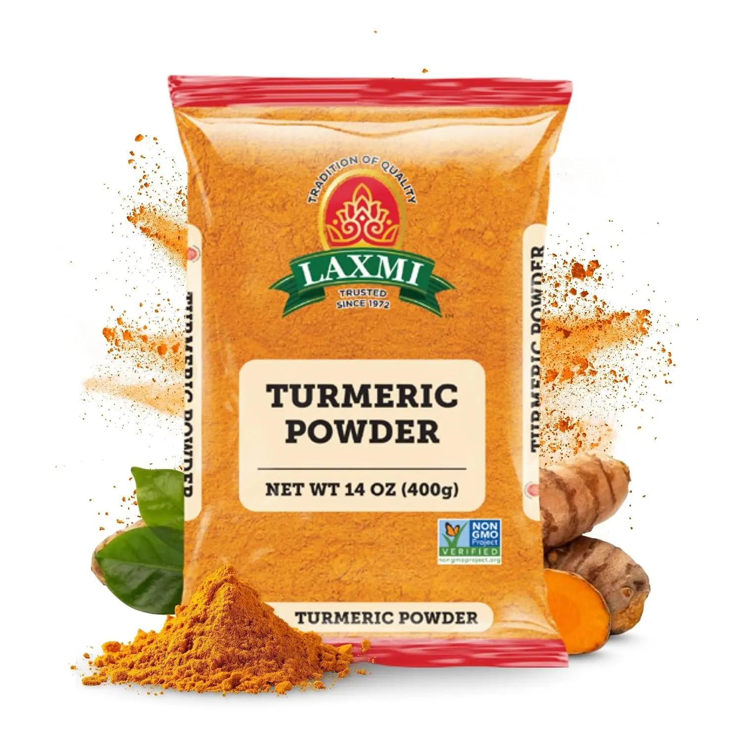 Laxmi Turmeric Powder - Nutrient-Rich Natural Spice, Non-GMO Certified, Guaranteed Quality & Taste, Complementary to Chili Powder & Dried Herbs
