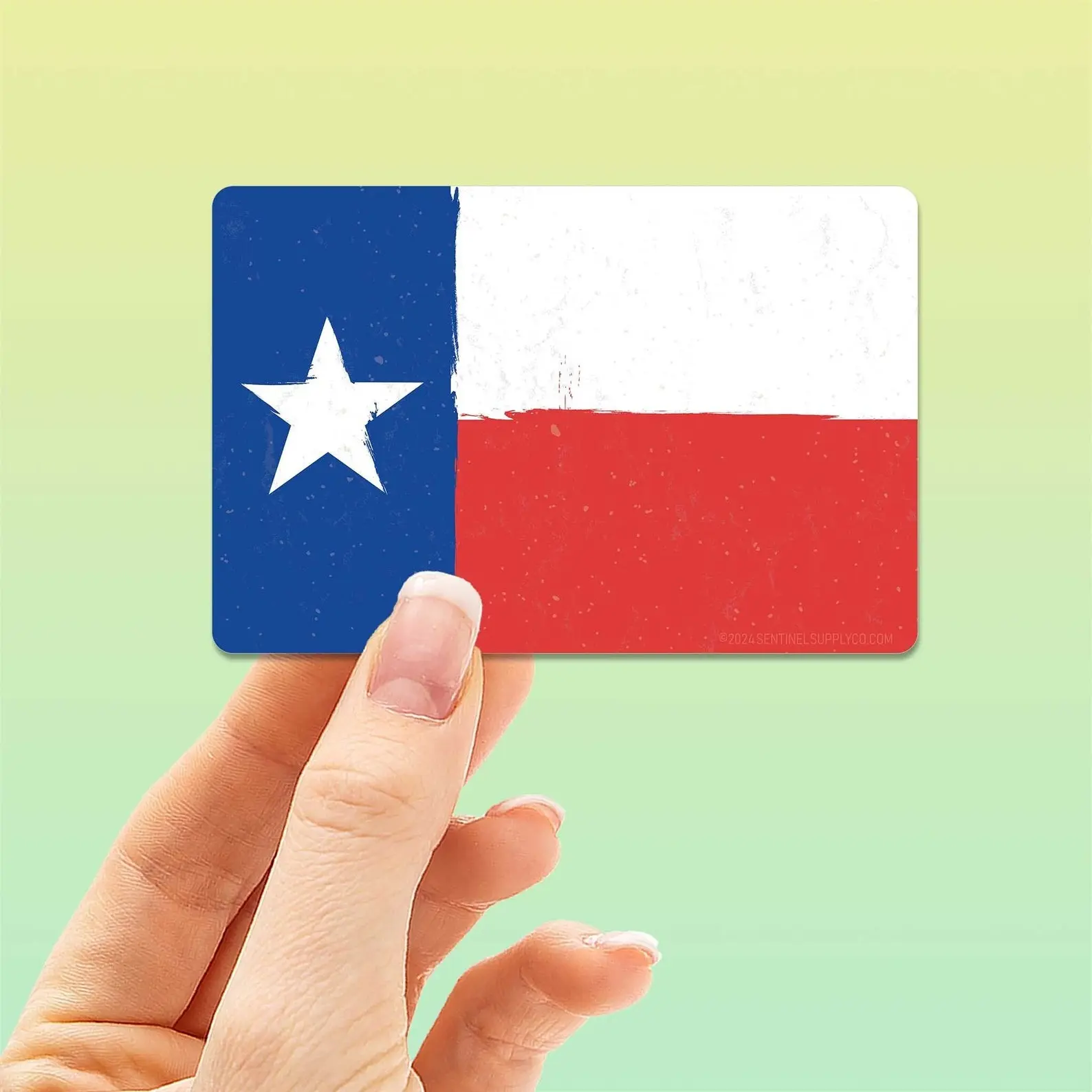 Texas Flag Sticker - Rectangle TX Decal, Texas Colors Sticker for Hydroflask, Lone Star TX Pride Art, Houston Austin Dallas San Antonio Gift