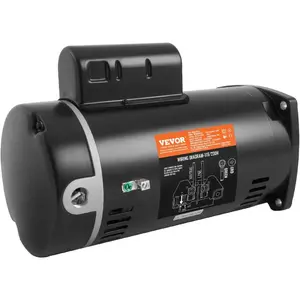 VEVOR 2 HP Pool Pump Motor, 3450 RPM High Speed, 230V (7.8 Amps), 50F/250V Capacitor, 1.3 SF, CCW Rotation, 56Y Square Flange Replacement Motor for Swimming Pools, Spa CentersVEVOR Super Brand Day