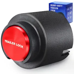 Trailer Lock for 1-7/8", 2",2-5/16" & Bulldog Couplers, Heavy-Duty Hardened Steel Trailer Tongue Locks with Fully Covered Anti-Theft Design, Powder-Coated for Weather Resistance