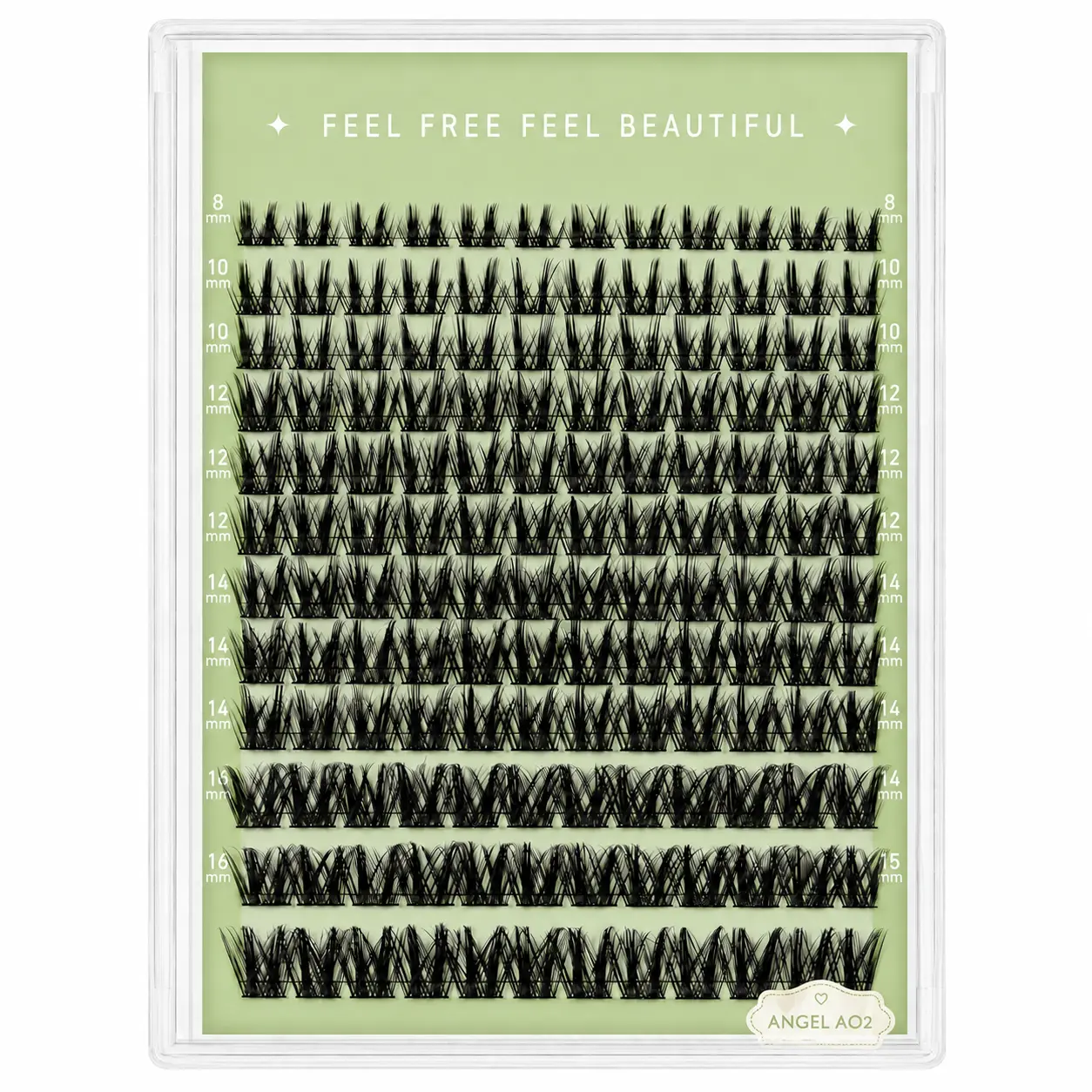 DIY Eyelash Clusters D Curl, Mixed Length 8–18mm Wispy Style Individual Lash Clusters for Makeup Looks and Special Events
