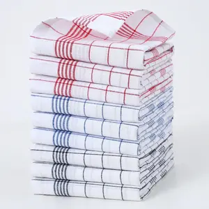 1/5/10pcs Classic Plaid Dish Towel Scouring Pad, Soft Large Size Durable Easy Clean Kitchen Towel, Suitable for Bar and Kitchen Cleaning, Kitchen Towels Absorbent