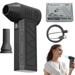 LMMAKE Cordless Air Duster - Portable Outdoor Fan, 3-Speed Modes, Dual-Mode Super Power, LED Turbo Blower, Handheld Drying Machine for PC Electronics Keyboard