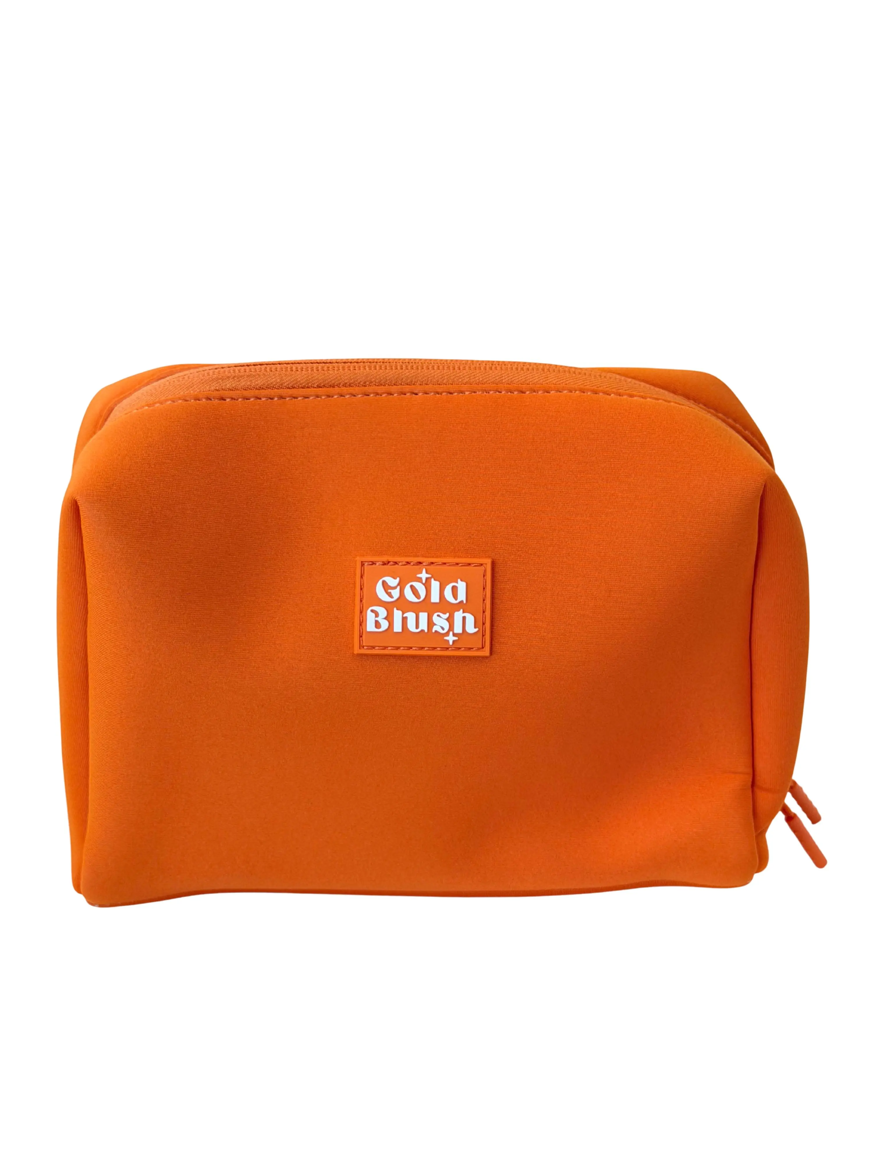 Neon Orange Cosmetic Bag