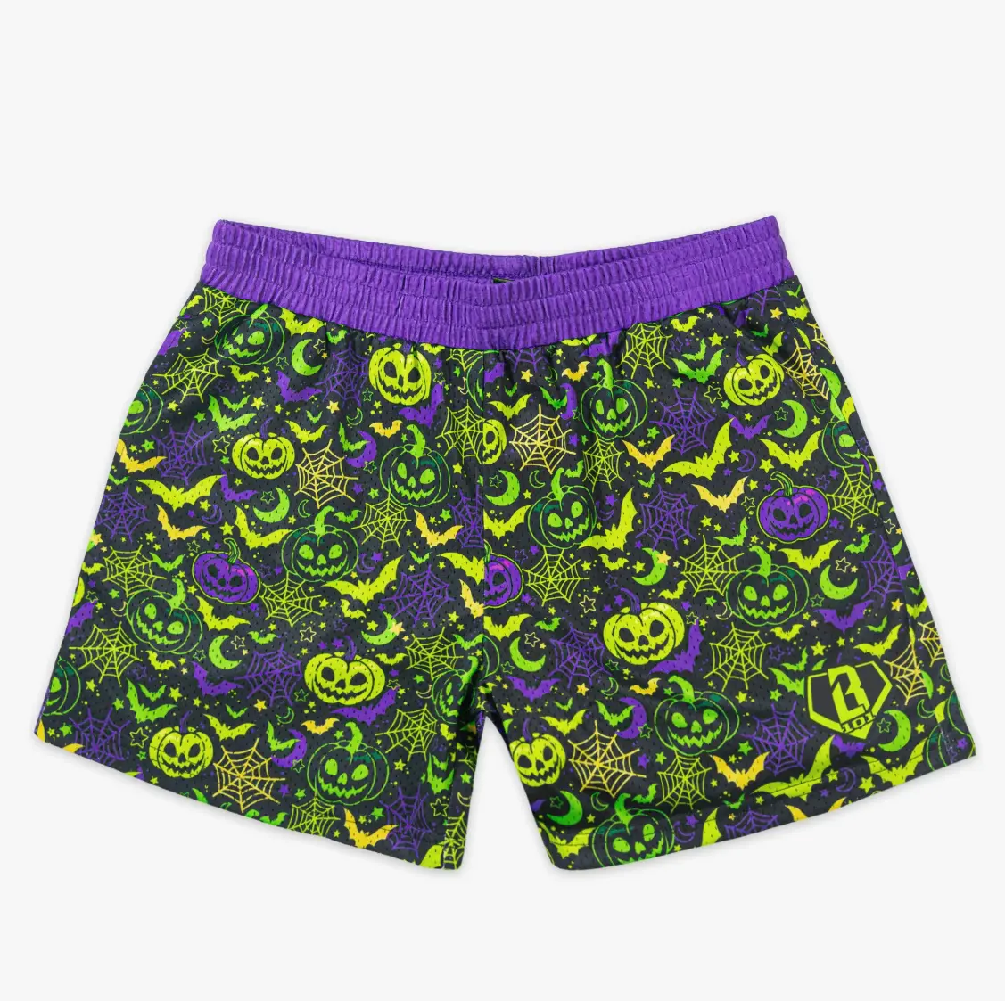 Baseball Lifestyle 101 Spooky SZN Mesh Shorts, Halloween Collection Shorts for Youth & Adults