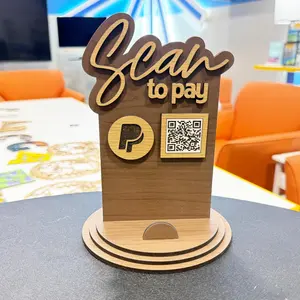 Custom Acrylic QR Code Sign: Scan to Pay/Socialize - 4x10"